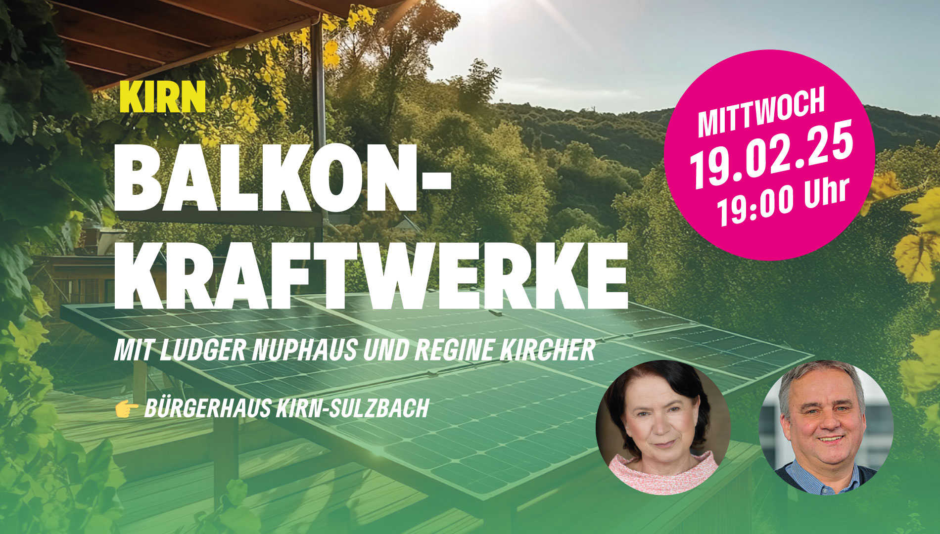 Balkonkraftwerke: Strom selbst erzeugen und Geld sparen – Infoveranstaltung mit Regine Kircher